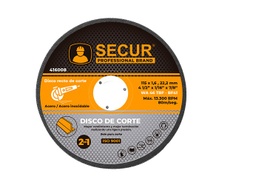 [416008] Disco de Corte 4 y 1/2&quot; - 115 mm x 1,6 mm Secur